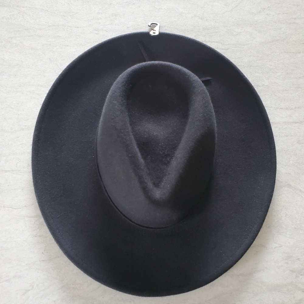 Women's Sonoma Black Felt Brimmed Hat NWT